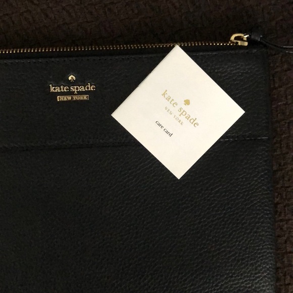 Kate Spade Black Leather Clutch - Picture 2 of 3